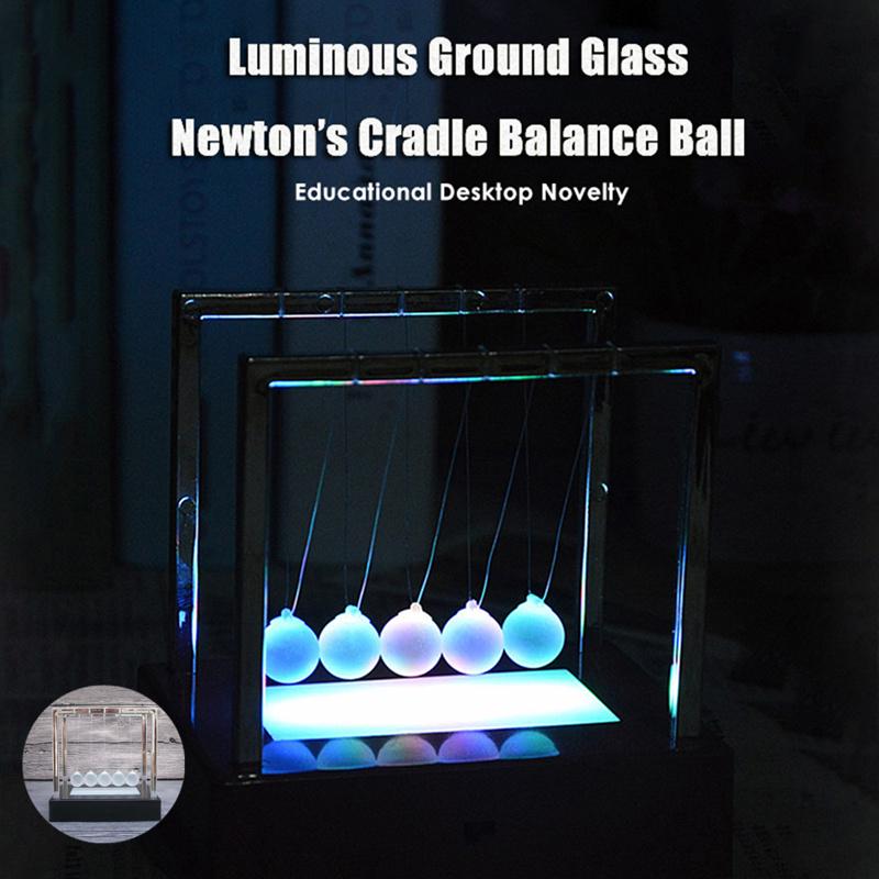 Buy Desk pendulums Luminous Ground Pendulum Newton Cradle Balance Ball