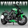 1/12 Kawasakis Ninja Z1000 Alloy Sports Motorcycle Model Diecasts Metal Toy Street Racing Motorcycle Model Sound Light Kids Gift