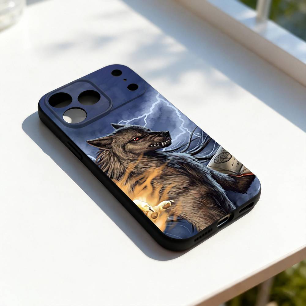 Alpha Sigma Wolf Cool Phone Case For iPhone 17,16,15,14,13,12,11,Pro,Max,Plus,E,SE4,Air,Mini Black Soft Cover