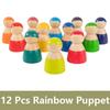 DIY Rainbow Blocks Baby Wooden Toys Large Size Rainbow Stacker Creative Building Blocks Montessori Educational Toys Wooden Toy