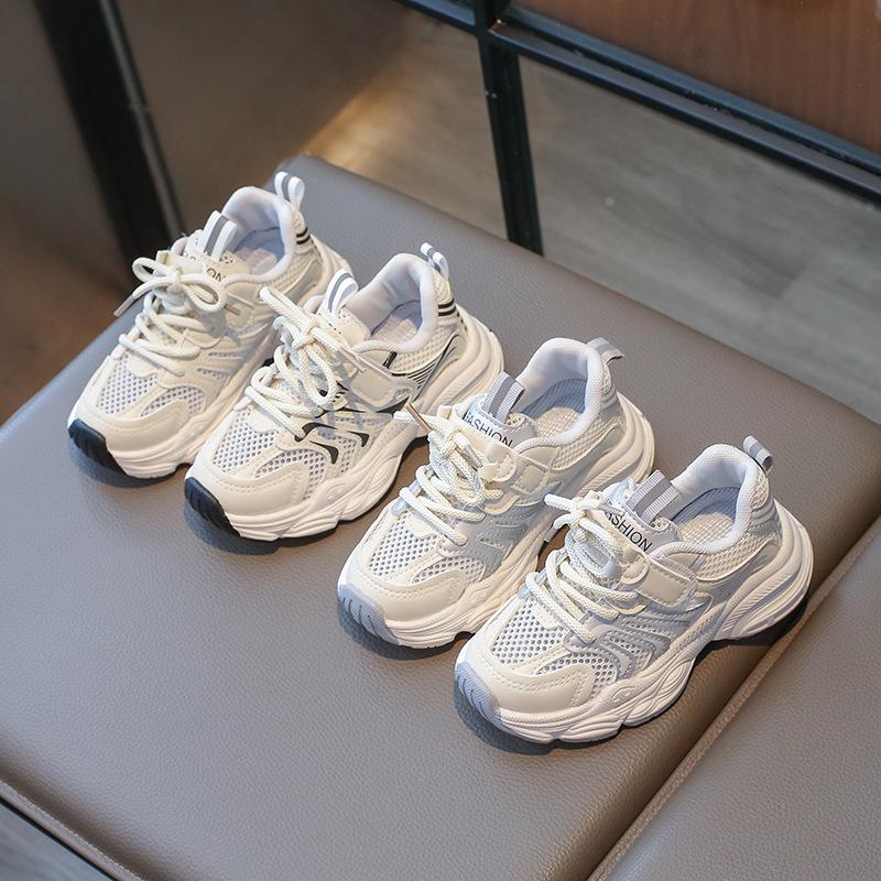 Children Mesh Breathable Chunky Sneakers Unisex Casual Sport Shoes Boys Girls Running Shoes Tennis Shoes 6-16 Years Summer