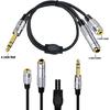 1/4" Male to 1/4" Female+1/8" Female Y Splitter Adapter Audio Cord Replacement