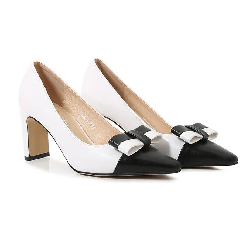 Dámská pracovní obuv velkých velikostí Vysoký podpatek Kancelářský Temperament Nový 7,5 cm podpatek WZ