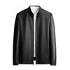 Sheepskin Leather Jacket Men's Autumn New Stand-up Collar Leather Jacket Business Casual Jacket Top