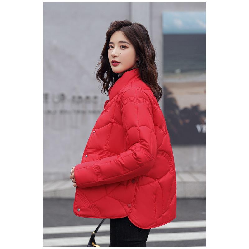 TIFICY Women's Fashion Casual Fall Winter Solid Color Print Long Sleeve Jackets & Coats Down Coats