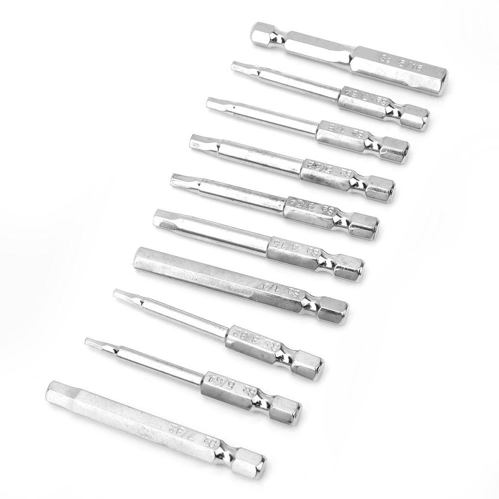 10PCS Hex Shank Screwdriver Bits Magnetic BST Bits 018 60mm Length