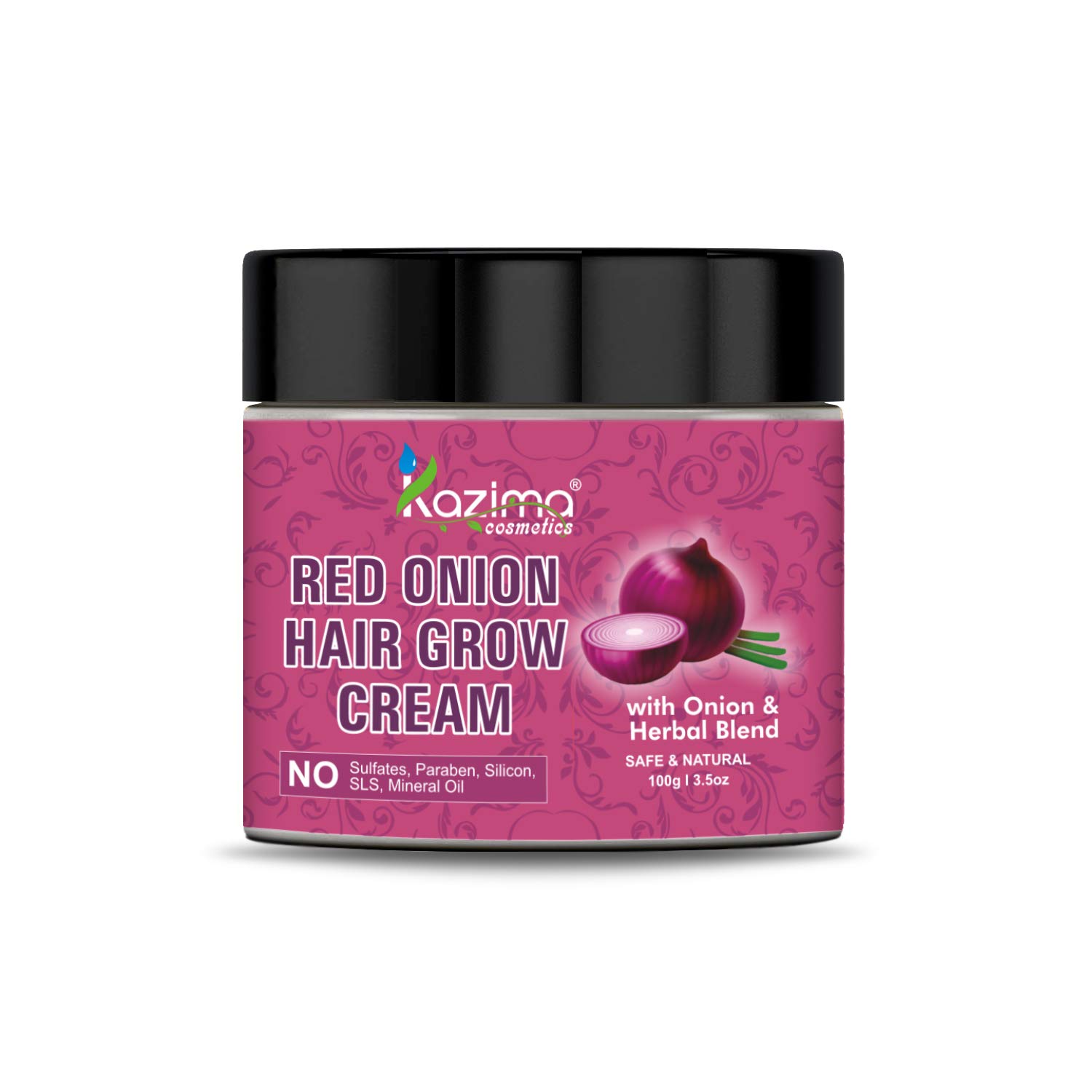 KAZIMA Red Onion Hair Growth Cream with Onion Oil & Herbal Blend, 100g