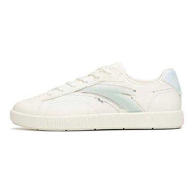 Lifestyle Series Synthetic Leather Casual Non-Slip Lightweight Durable Low-Top Skate Shoes Women Sneaker White Blue 122128062-4