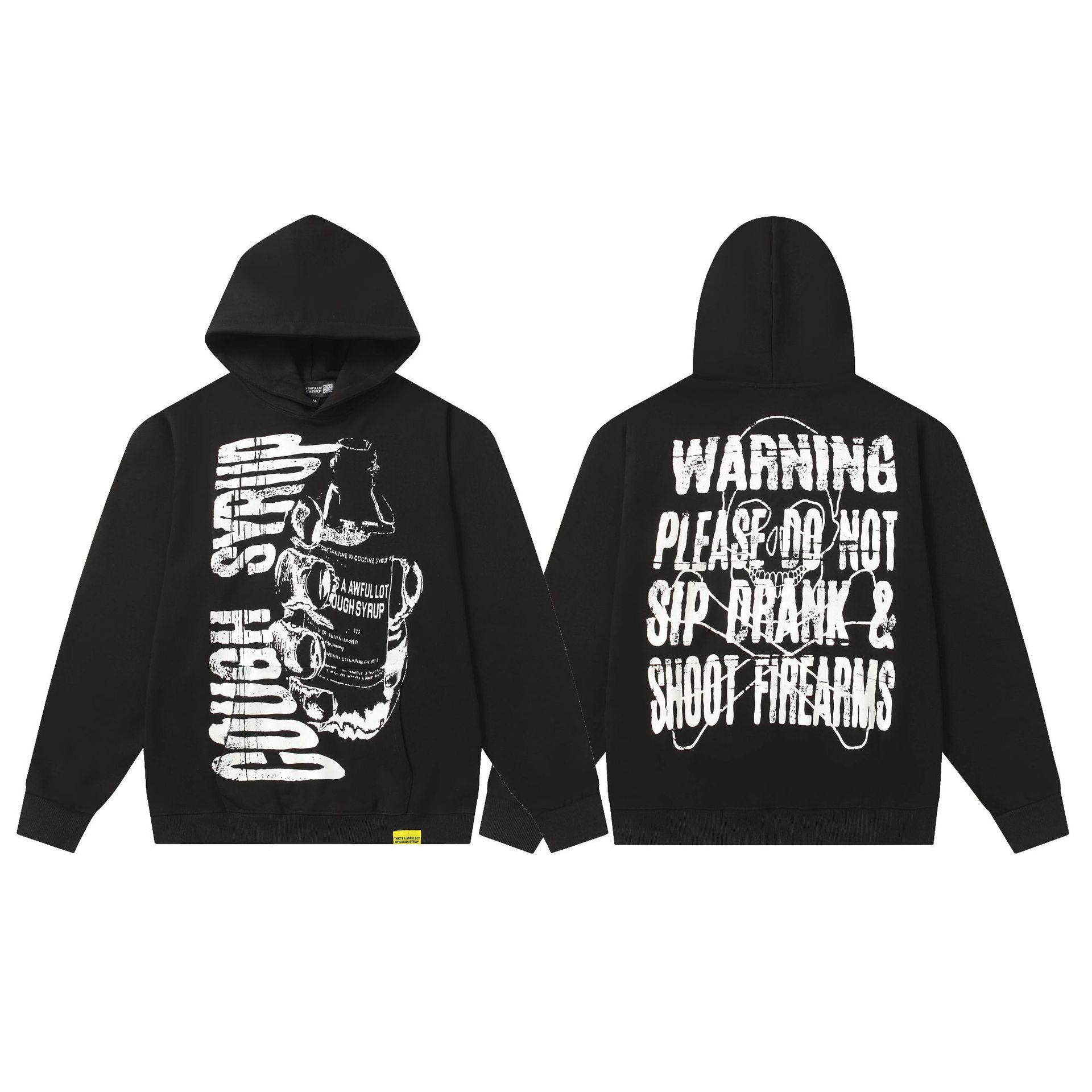 Унисекс Худи - Принт  Это Много Сиропа от Кашля  Medium