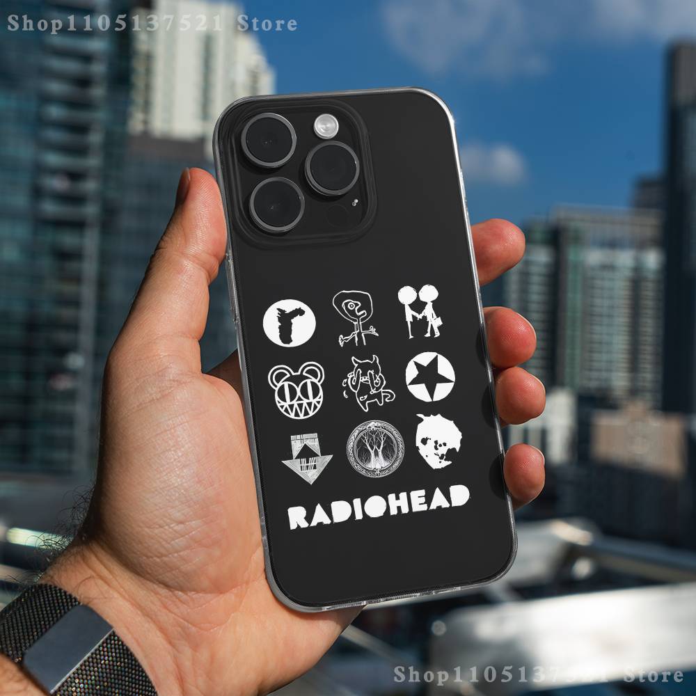 

Radiohead Rock Band Phone Case For iPhone 17,16,15,14,13,12,11 Pro,Max,Plus,X,XS,XR,SE4,E Mini Transparent Soft Cover iPhone17Promax