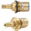 Faucet Ceramic Cartridge Valve, G1/2" Brass Tap Ceramic Disc Cartridges Replacement for Hot Cold Water (Type F2- H49mm)