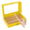 LIHIT LAB Masking Tape Storage Collection Case with A5 Dividers, Size, CUBEFIZZ, Yellow, A698-5