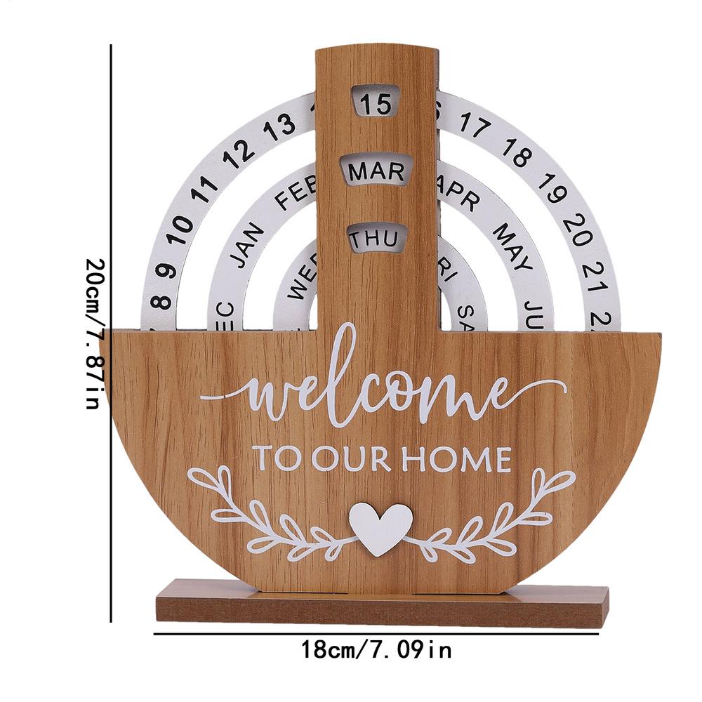 Desk Date Display Rotating Perpetual Calendar Decorative Manual Rotating Calendar Reusable Daily Desktop Calendar Perpetual