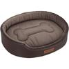 Orthopedic Oval Dog Cat Bed Velsti Brown XL 80X67 Non-Slip