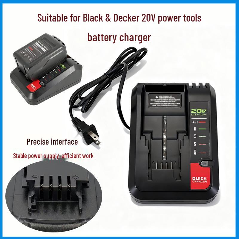 Compatible with Black & Decker 20V/18V High-Capacity Electric Drill Wrench Lithium Battery