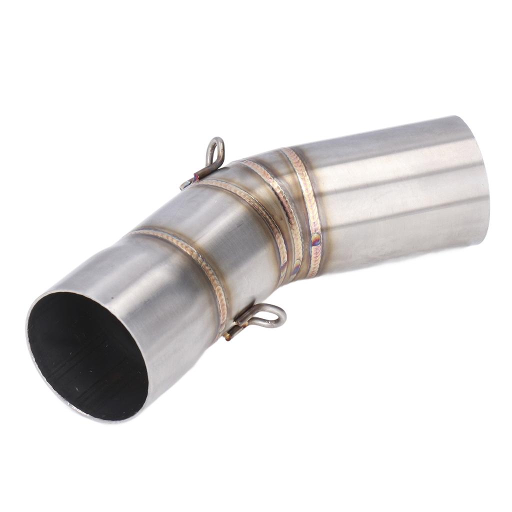 Motorcycle Exhaust Middle Link Pipe Connector Stainless Steel Replacement for Ninja ZX6R 2008‑2021