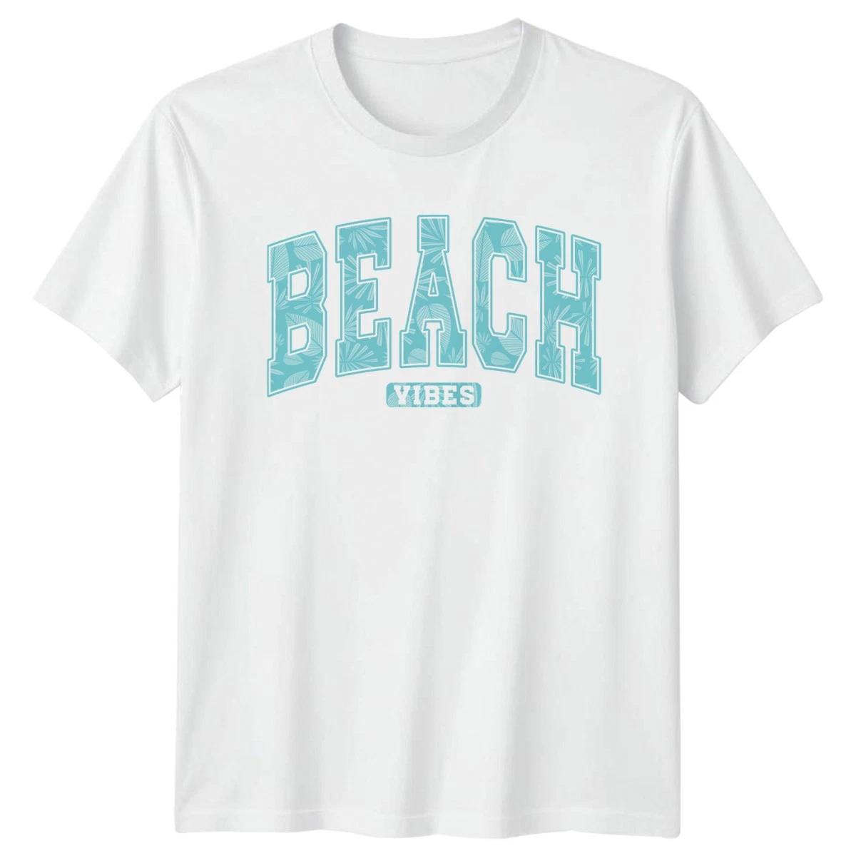 Beach Vibes Tropical Leaves Lifestyle Mens Womens Graphic T-Shirt M