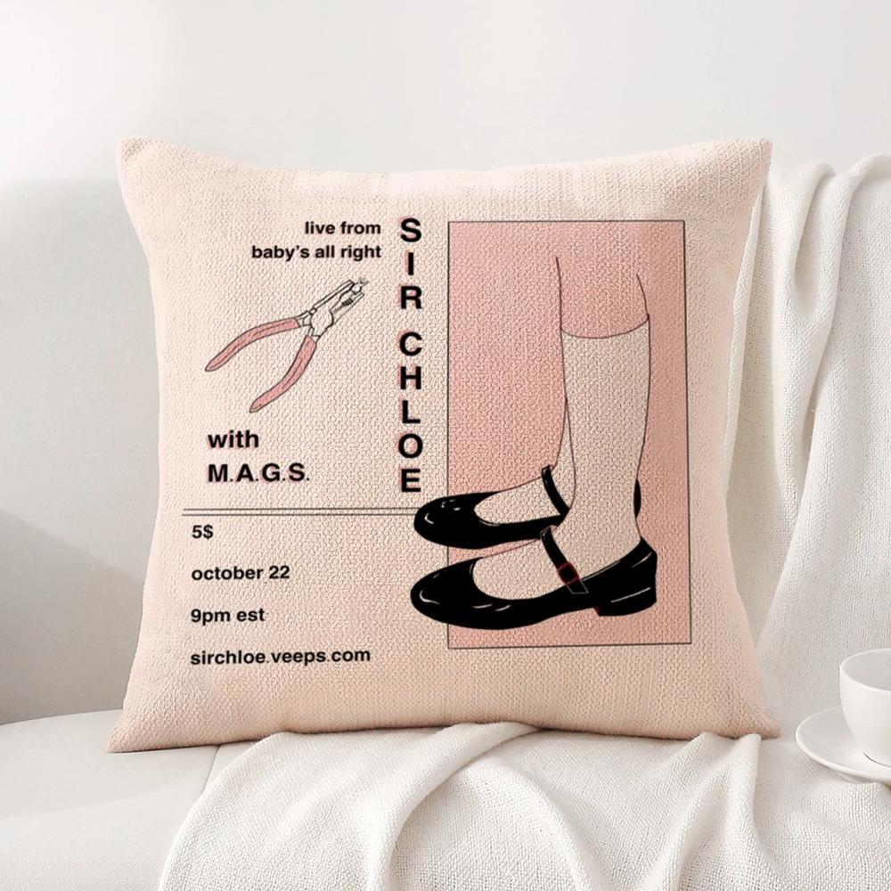 Band S-Sir Chloe Cushion Cover Summer Coolness Linen Fabric Double-Sided Printing Pillow Case Sofa Home Decor Gift