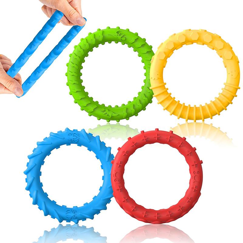 Textured Silicone Sensory Bracelet Anxiety Stress Relief Calm Down Autism ADHD Fidget Exquisite Gifts For Teens Boys Girls