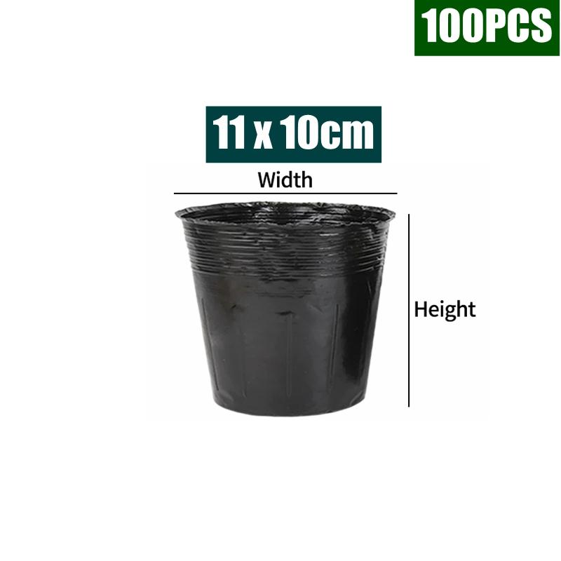 10-100Pcs Plastic Seedling Cup Disposable Thickened Nursery Pots For Transplanting Flower Vegetable Planting Seeding Grow Bags