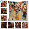 New 3D Print Gorgeous Abstract Art Painting Mysterious Vortex Geometry Color Retro Cushion Cover Car Sofa Throw Pillow Case