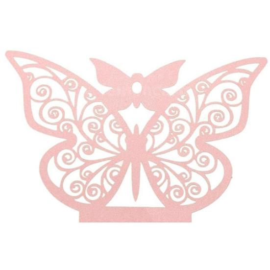 20Pcs Elegant Cutout Butterfly Candy Boxes with Ribbons for Birthday Wedding