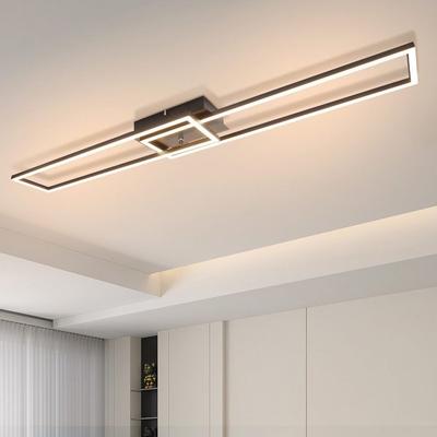 Plafonnier LED - NETTLIFE - 2 cadres rectangulaires - 32W - 3000K (blanc chaud) - Noir