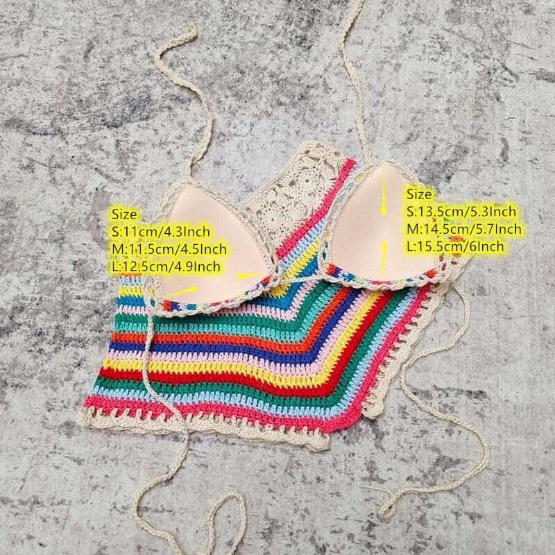 Handgemachtes Häkel-Bikini-Set mit Brustpolstern - Brasilianischer Badeanzug Bademode