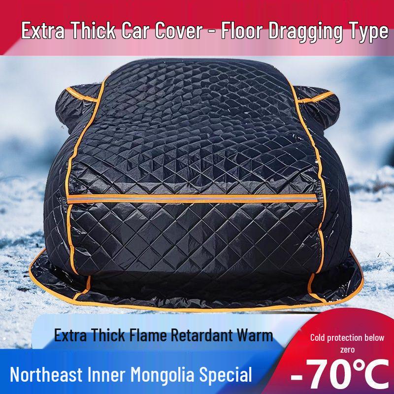 

Thickened Northeast Cotton Car Cover: Winter Protection Against Freezing, Frost, Snow, and Hail Hailproof Oxford Black