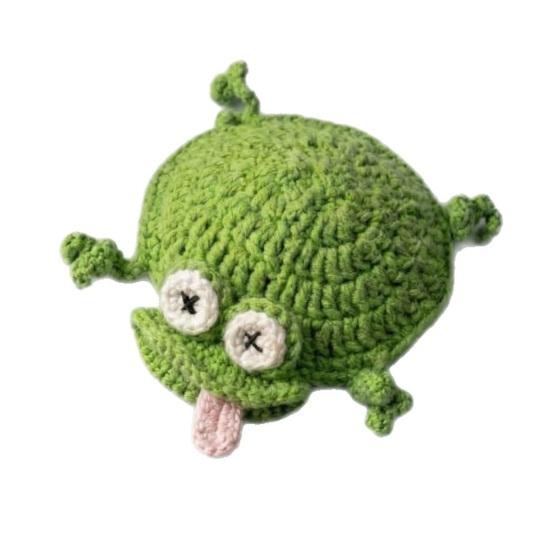 

Crochet Coaster Frog Squid Turtle Insulating Coffee Mats Animal Pattern Drink Coasters Novelty A