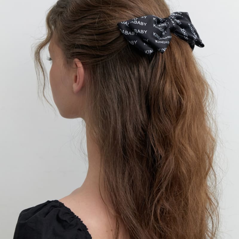 

KINDABABY kinda lace layered ribbon pin - black BLACK