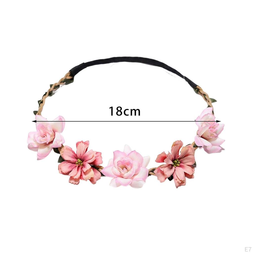 Hair Garland Boho Charm Head Wreath Brid Headpiece Headdress for Halloween Birthday Prom