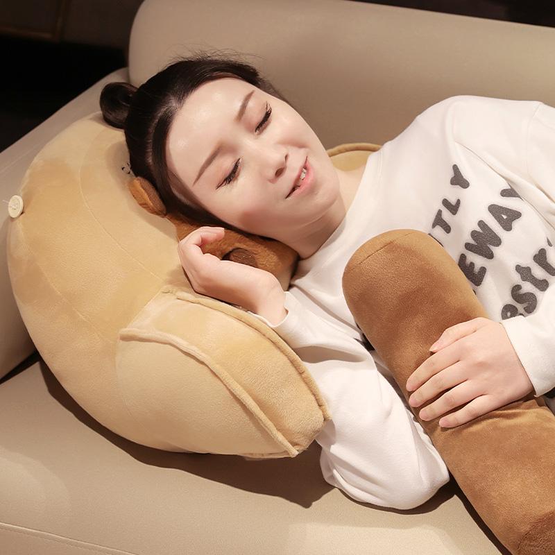 Cartoon bedside Soft Animal Capybara Backrest Sofa Cushion Triangle Plush Pillow Birthday Gifts