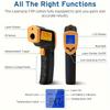 Portable Infrared Thermometer Digital Thermometer  Use with High Accuracy Digital Temperature Gun for Industrial Kitchen Cooking