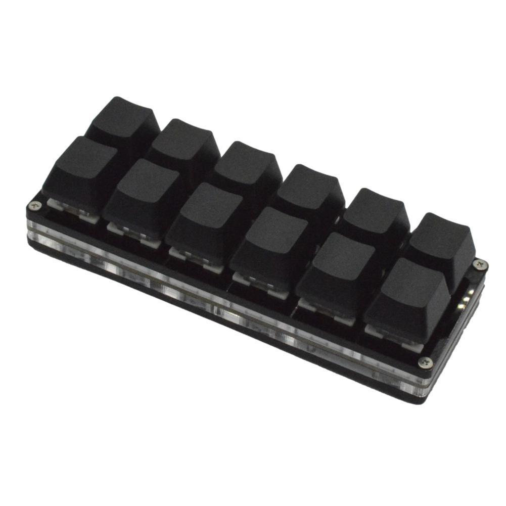 Black Red Axis 12 Keys Small Keyboard Mini Keyboard Copy Key Custom SayoDevice Shortcuts One Pa S3Y5
