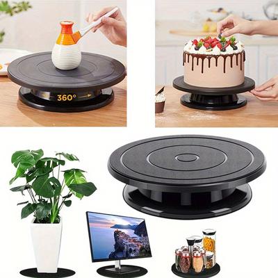 Um 360 Grad drehbarer Kuchendrehteller, rutschfeste Basis zum Schnitzen, Bemalen und Dekorieren von Kuchen, geeignet für Back- und Töpferliebhaber