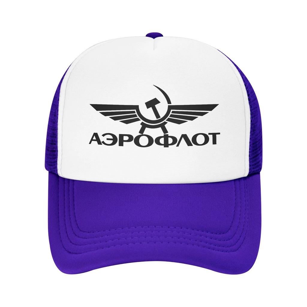 Aeroflot Aviation Russe Pilote Aerospace Mesh Sun Hats Outdoor Sports High Quality Baseball Caps Men Women Vintage Trucker Hat