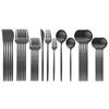 30Pcs Matte Gold Cutlery Set Stainless Steel Dinnerware Knife Dessert Fork Spoon Dinner Silverware Kitchen Party Tableware Set