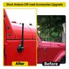 6 Inch Short Antenna Aerial Base Set For Jeep Wrangler JK JKU JL JLU JT Rubicon Sahara 2007-2025 Bracket Car Parts Accessories