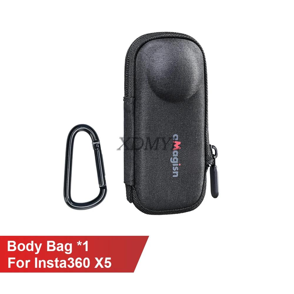 Magnetische Adapterhalterung/Gehärtete Folie/Silikon-Basiskörperhülle Objektivdeckel/Metall PC Kaninchenkäfig Für Insta360 X5 Kamerazubehör