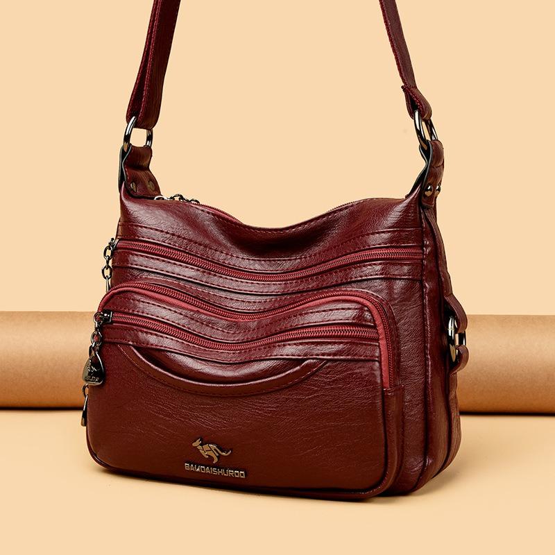 Bag women's new medium mother bag fashion mother-in-law bag large capacity shoulder messenger bag