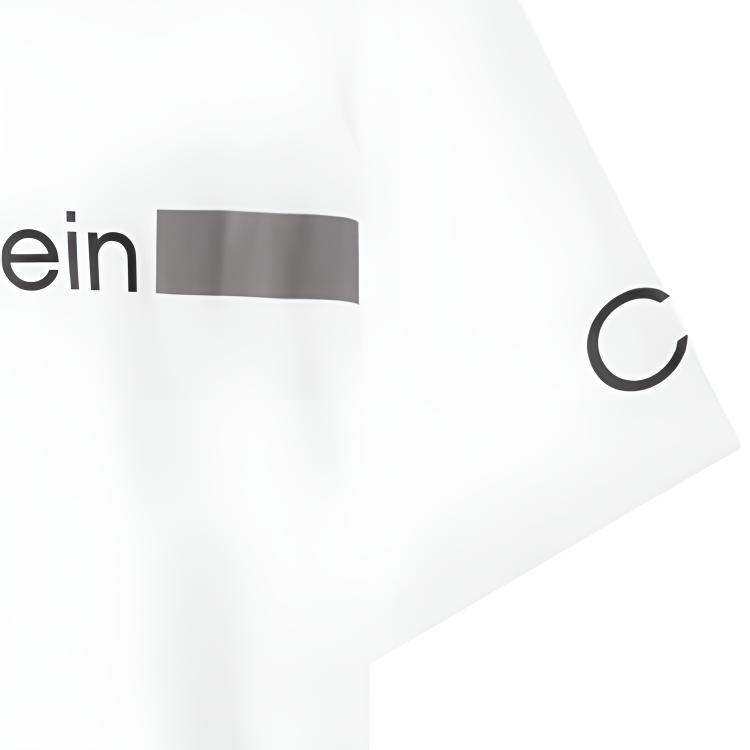 Calvin Klein Ērts ceļošanai, minimālistisks ar burtu apdruku, kokvilnas pamata T-krekls ar īsām piedurknēm, vīriešu topi, mēnessbalts 40IC861
