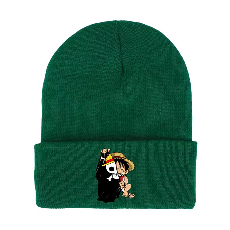 Janpanese Anime Winter Hats for Unisex Luffy New Beanies Knitted Hat Autumn Female Beanie Caps Warmer Bonnet Ladies Casual Cap