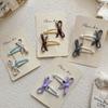 2pcs/set Korean Cottagecore Bow Hair Clips Pearl with Bow Design BB Snap Clips Headwear Side Part Bangs Hairpins for Girls