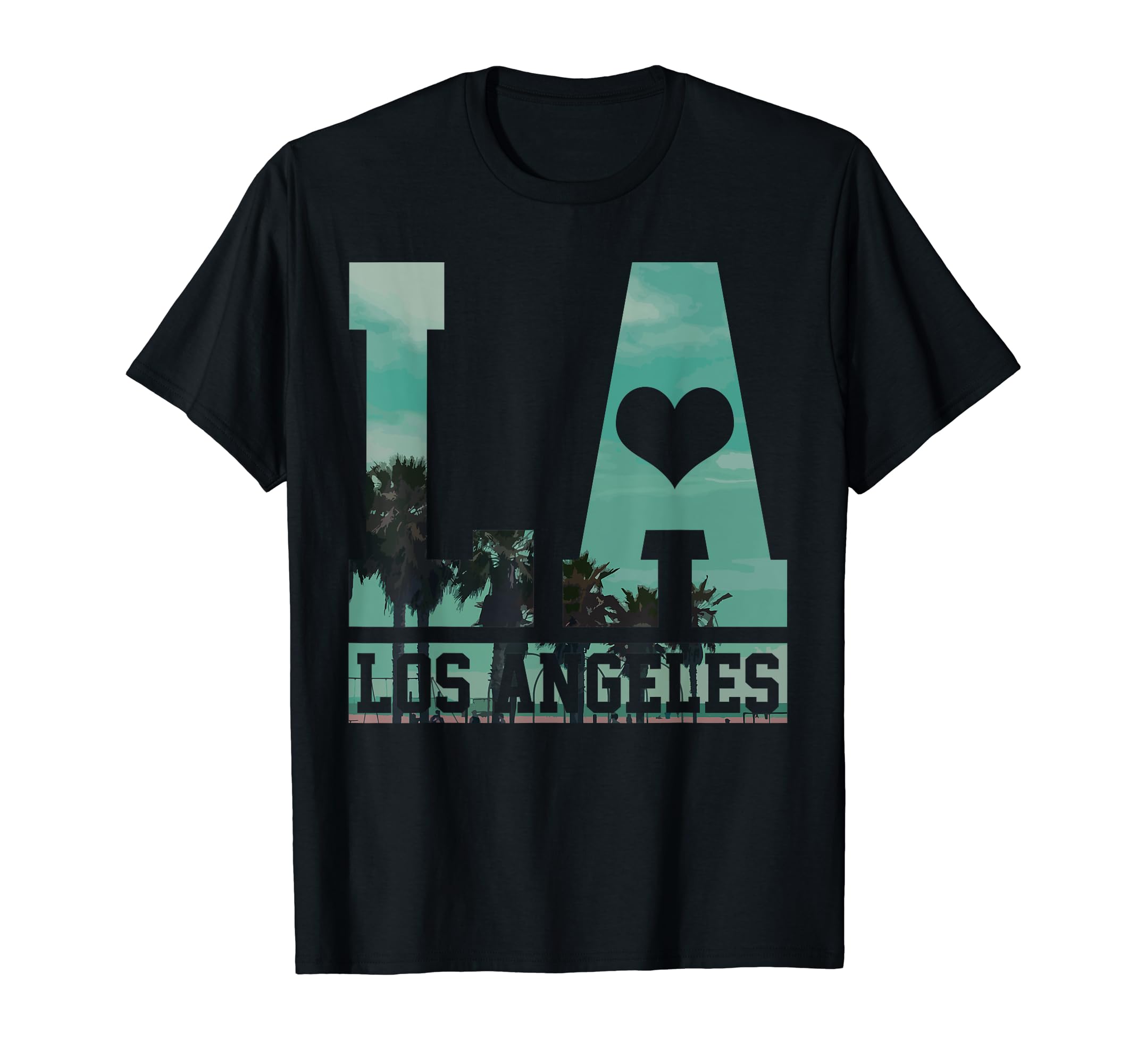 

Los Angeles La California USA Vintage USA Souvenir T-Shirt чорний