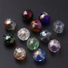 1 Strand 8mm Faceted Crystal Beads Transparent Colored Loose Spacer Round Glass Beads DIY Earrings Bracelet Jewelry Accessories