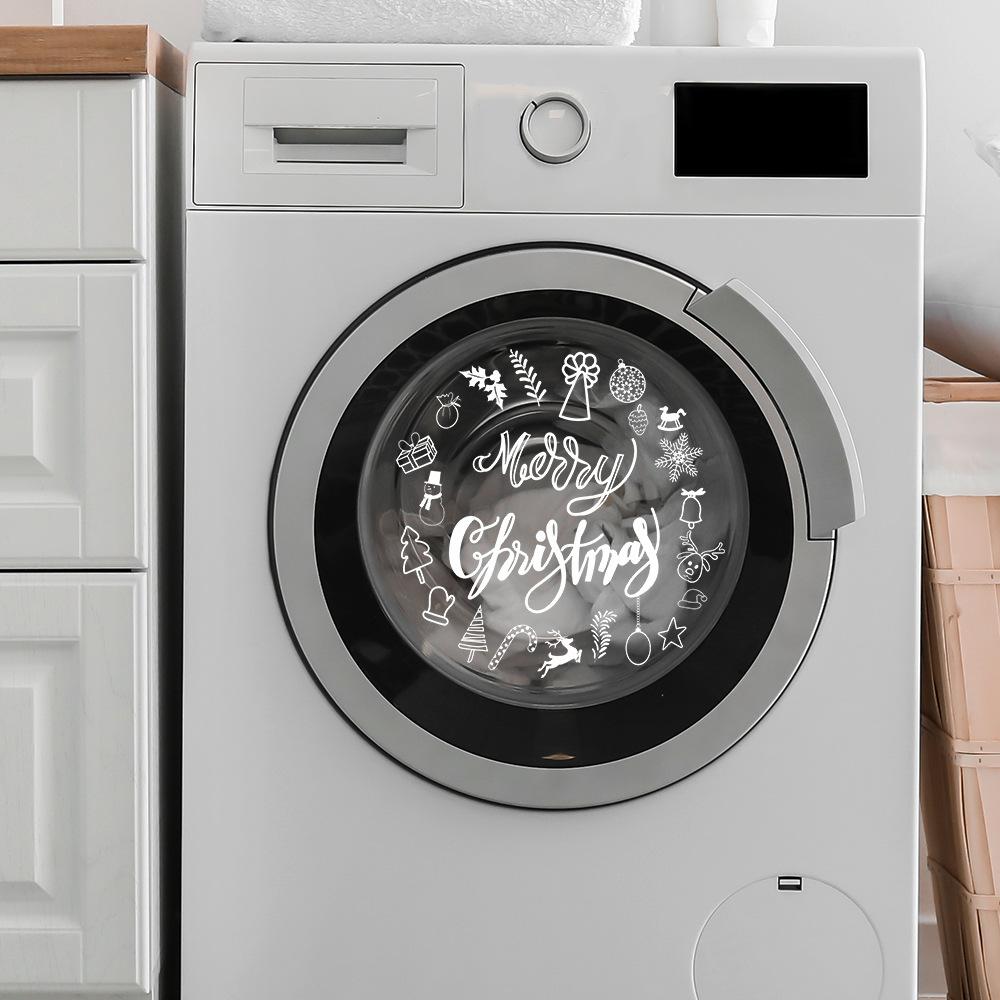 Fun-f270 Christmas English Slogan Washing Machine Home Beautification Decoration Sticker UV Full Penetration