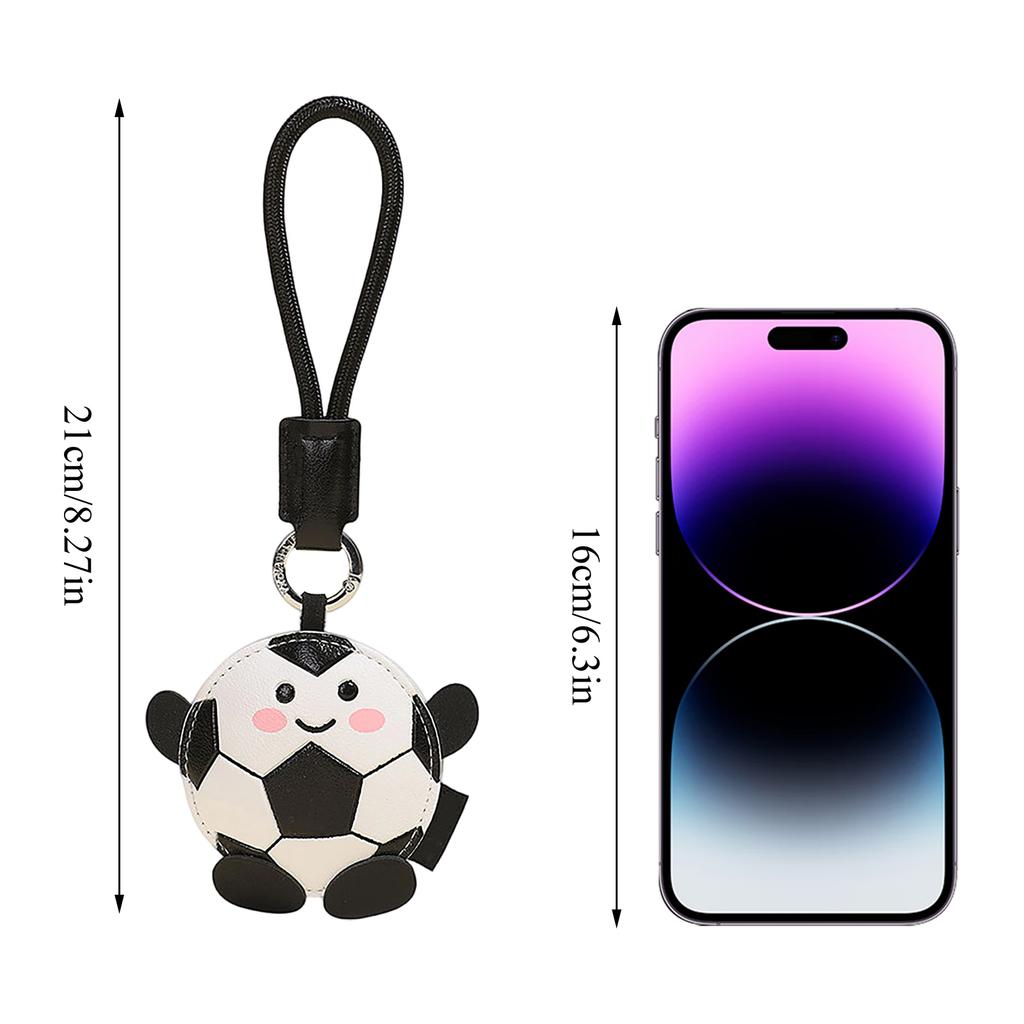 Soccer Keychain, Creative Football Pendant for Backpack, Small Gift for Soccer Fans, for Day Celebrations