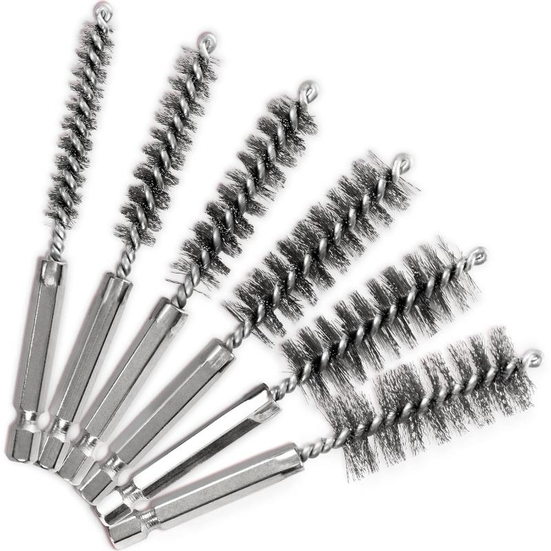 Stainless Steel Dril Brush Twisted Wire Hex Handle Cleaning Brushes Electric Drill Impact Grinding Polishing Rust Removal Tools