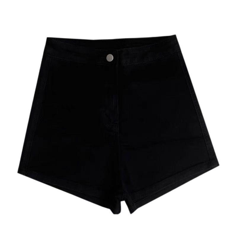 Leg Queen High-Waist Denim Shorts - Women's Slimming A-Line Hot Pants for Spring/Summer 2022